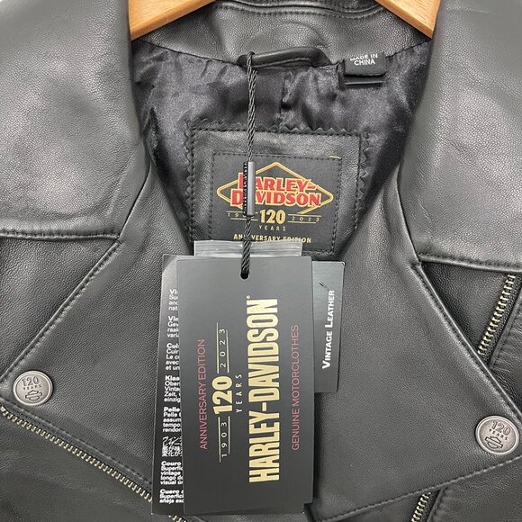 Harley-Davidson® Women's Leather Motorcycle Jacket XL - Picture 9 of 14